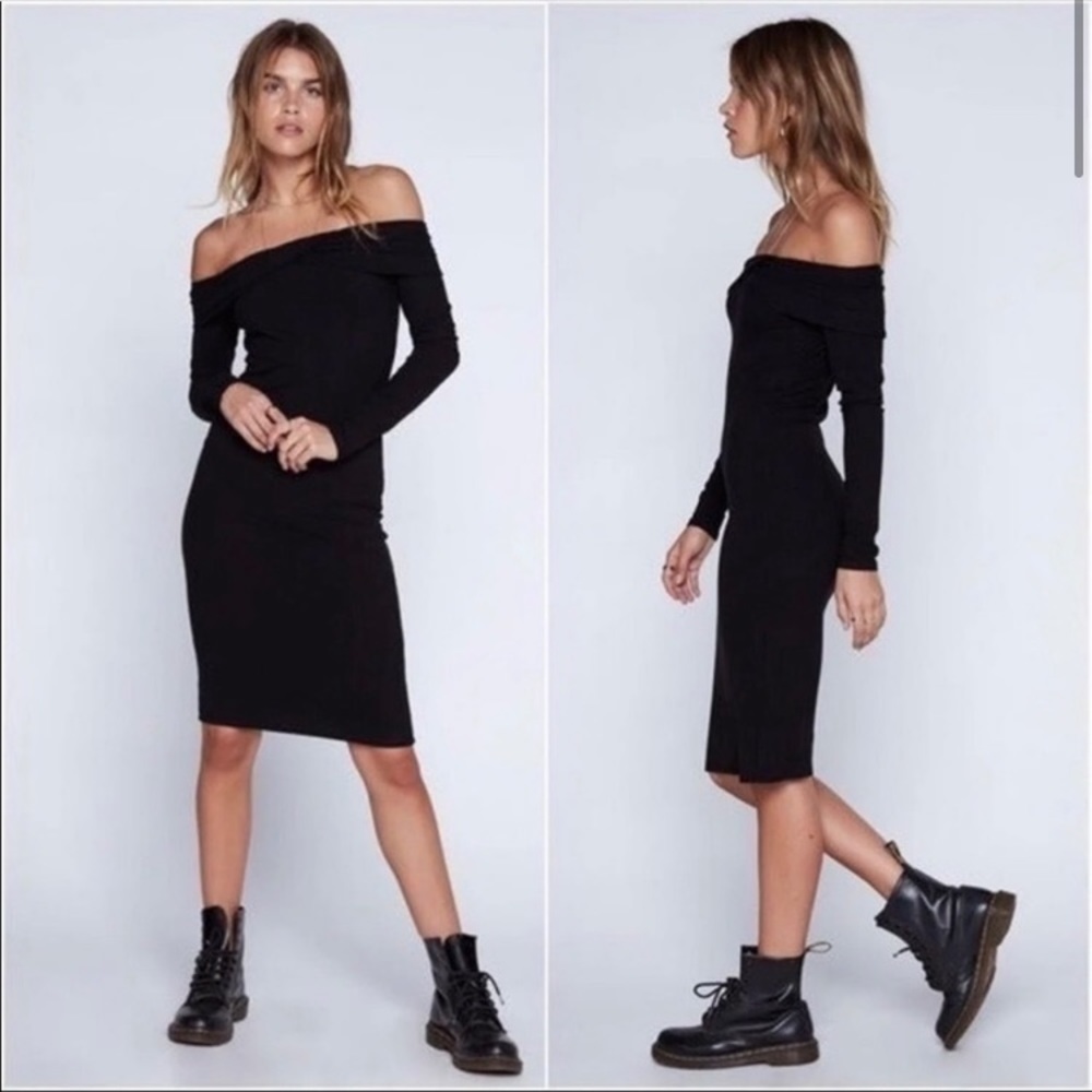 Flynn Skye Off the Shoulder Midi Dress